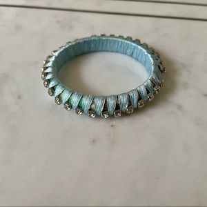 Pier 1 Ribbon and Diamond Bangle Bracelet